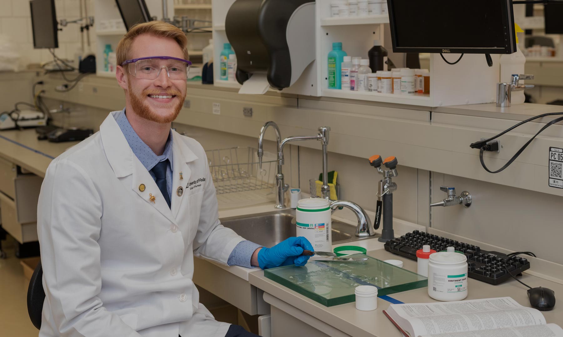 Findlay Student in the Lab