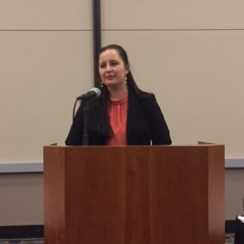 Animal Science student presenting research